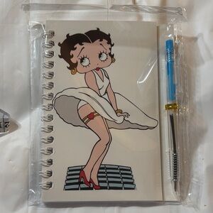Betty Boop Mini Spiral Notebook with Pen